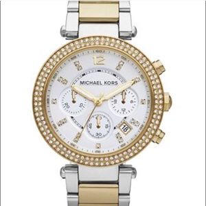 Authentic Michael Kors Two-Tone Parker Watch